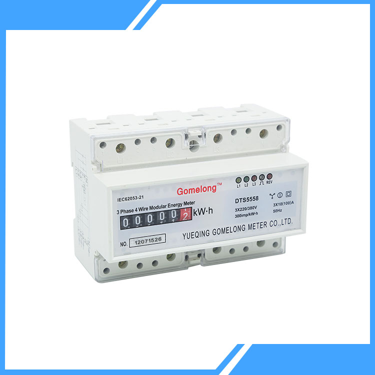 Trojfázový štvoržilový Din Rail Pluse Power Meter